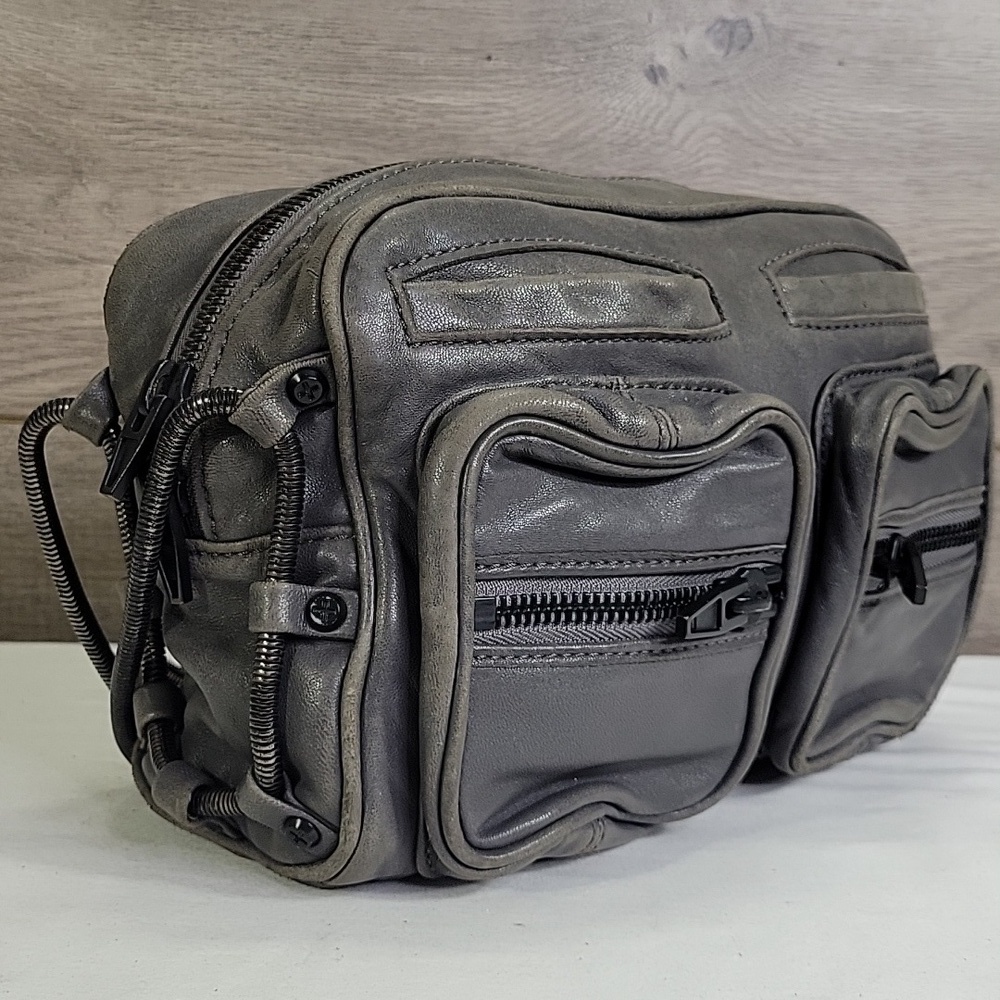 Alexander Wang Gray Leather Crossbody Shoulder Bag - Picture 3 of 15